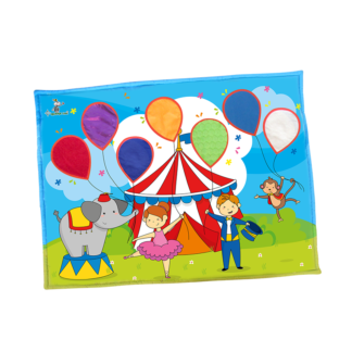 Tapete de texturas el circo enrollable para bebés