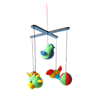 Móvil animales y figuras en espuma para bebés