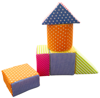 Juego de bloques blandos x 6 en espuma para bebés
