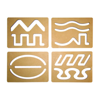 Plantilla para Pre-escritura x 4 unidades