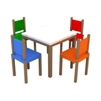 Mesa Infantil x 4