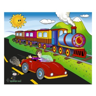 Rompecabezas “ El Carro y El Tren ”