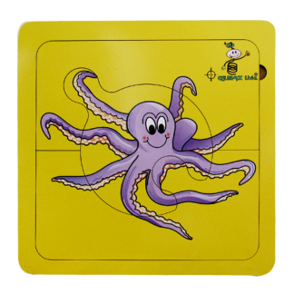 Rompecabezas "Pulpo" 20x20 cm.