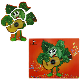 Rompecabezas Silueta "Lechuga Guitarrista".