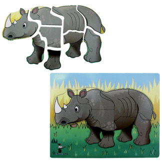 Rompecabezas Silueta "Rinoceronte".
